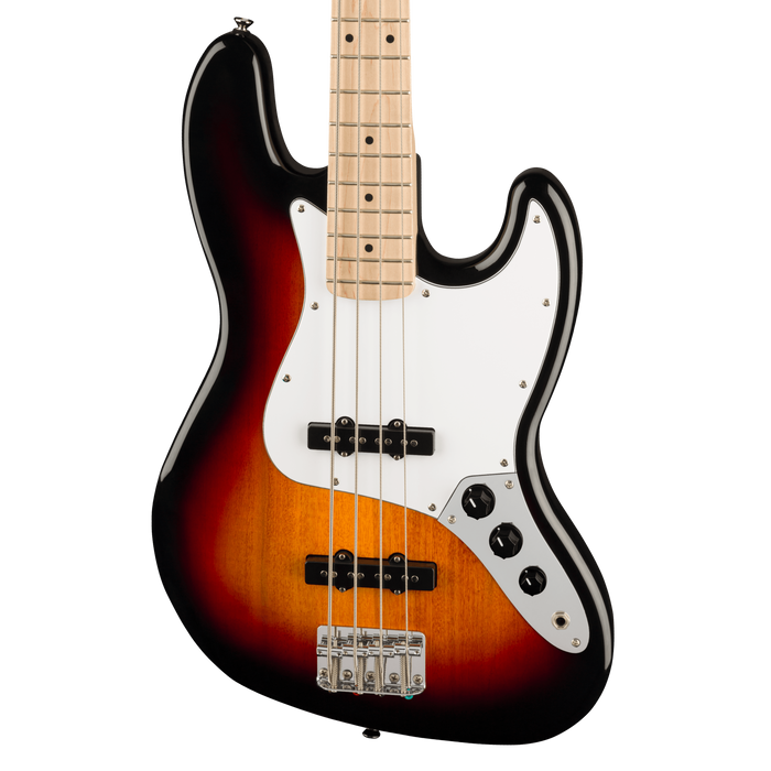 Squier Affinity Series Jazz Bass Guitar – 3-Color Sunburst, Maple Fingerboard
