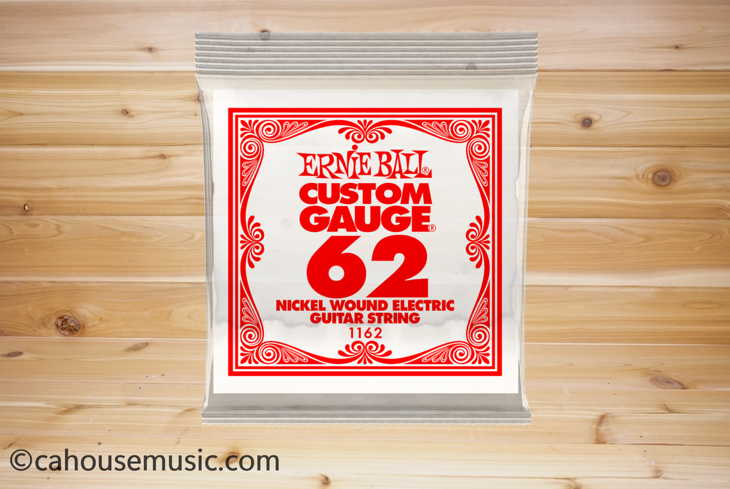 Ernie Ball P01162 .062 Nickel Wound Electric Guitar Single Strings 3-Pack