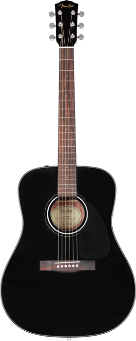 Fender CD-60 Black Dreadnought Acoustic Guitar w/ Case