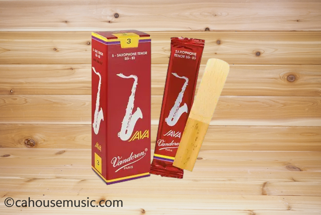 Vandoren SR273R Java Red Cut Tenor Saxophone Reeds Strength 3 (5-Pack)