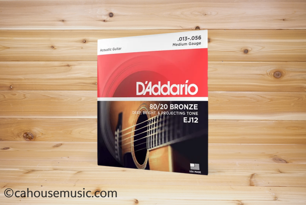 D'Addario EJ12 80/20 Bronze Acoustic Guitar Strings