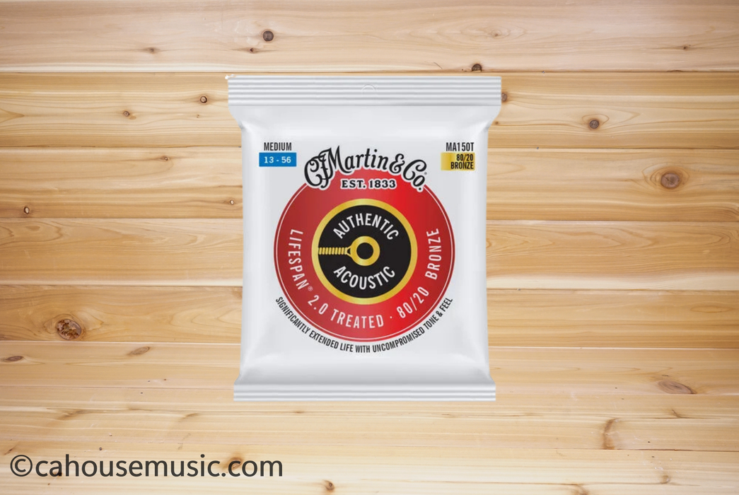 Martin MA150 Authentic Acoustic SP 80/20 Bronze Guitar Strings Medium