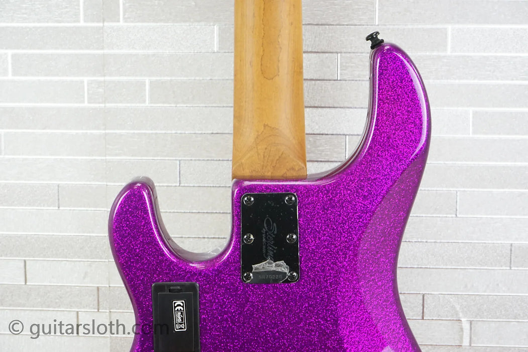 Sterling StingRay Ray35 with Roasted Maple Neck - Purple Sparkle