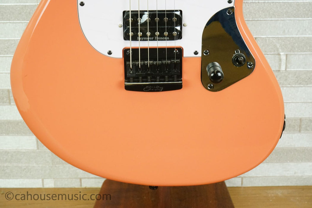 Sterling Fluff Signature Stingray Guitar - Rula Thumb Red