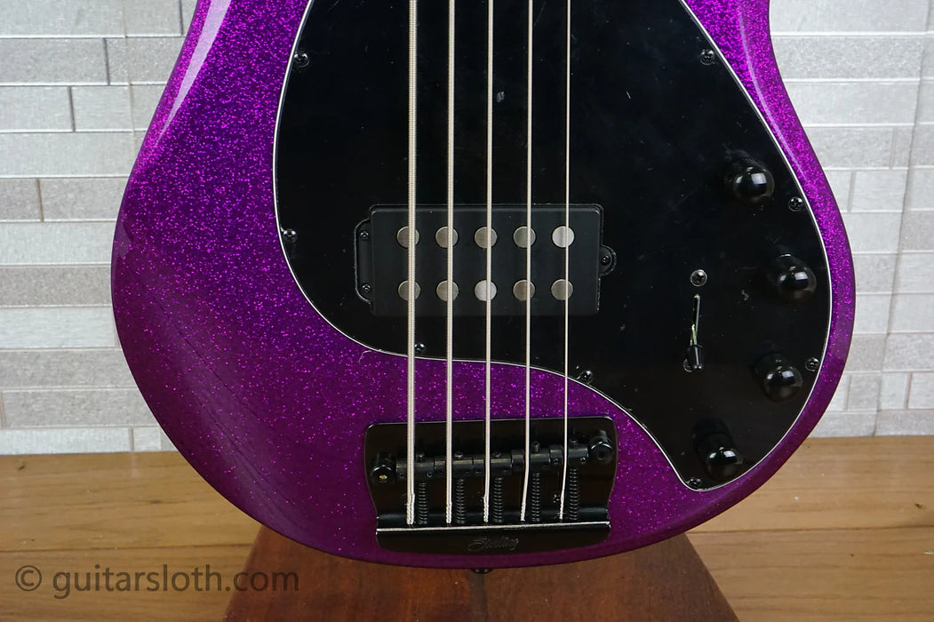 Sterling StingRay Ray35 with Roasted Maple Neck - Purple Sparkle