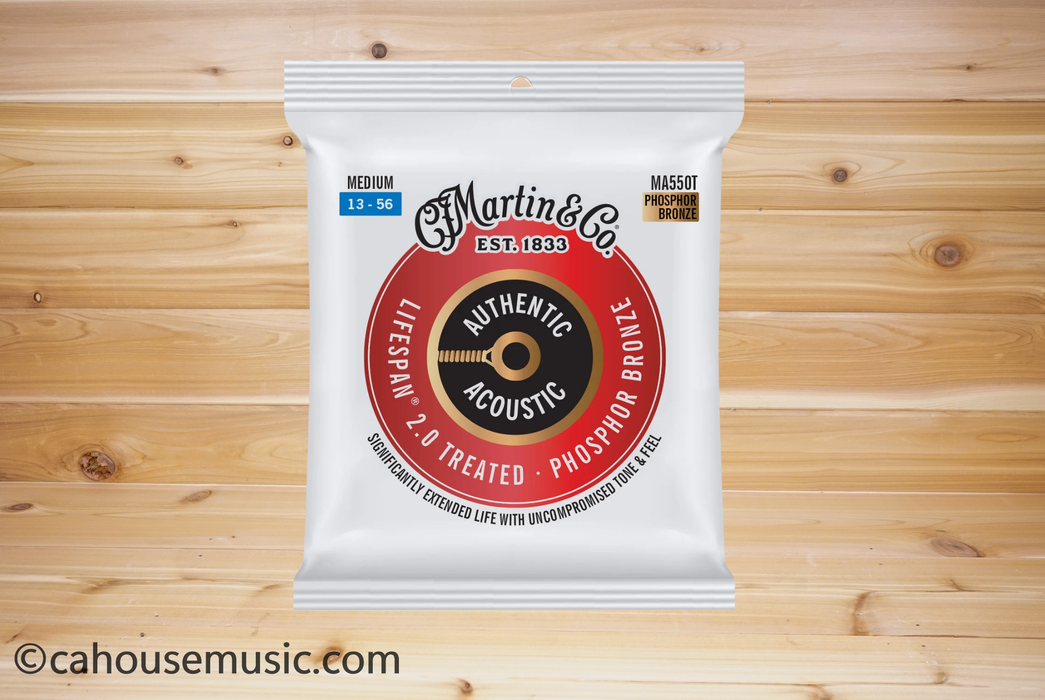Martin MA540 Authentic Acoustic SP Guitar Strings 92/8 Phosphor Bronze Light