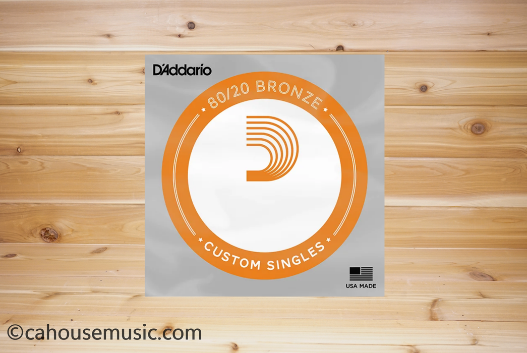 D'Addario BW026 80/20 Bronze Wound Acoustic Guitar Single String .026