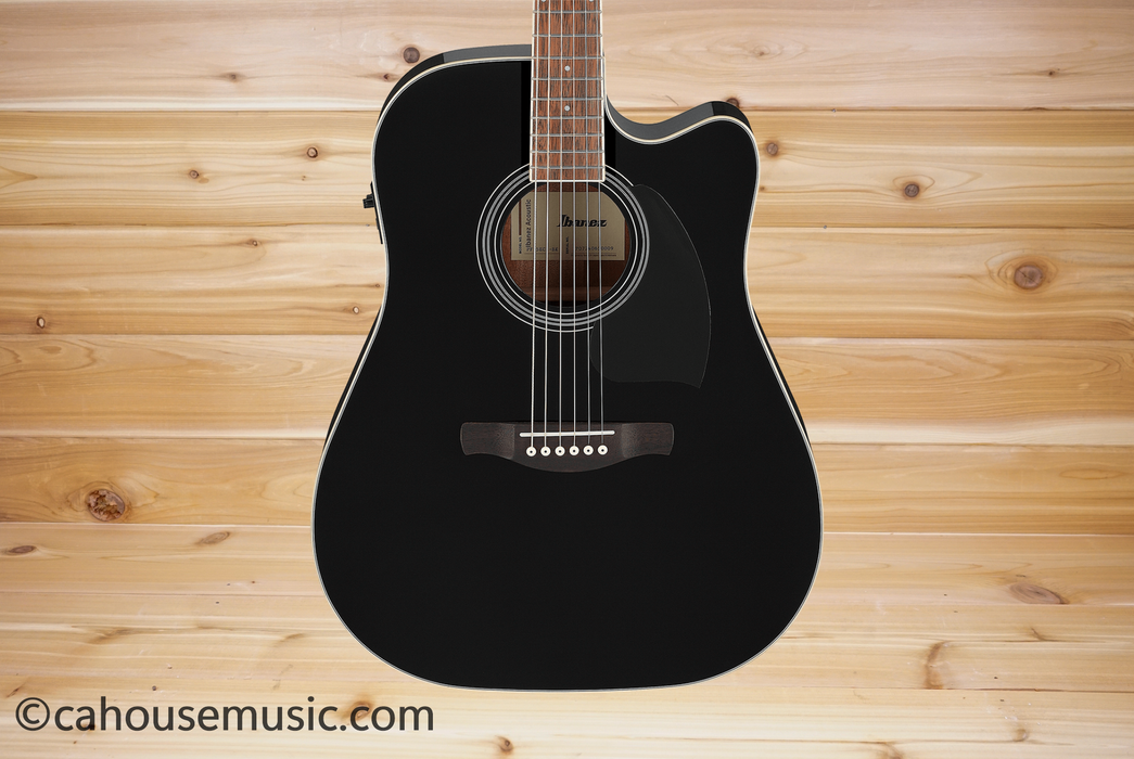 Ibanez PF15ECE Cutaway Dreadnought Acoustic-Electric Guitar Black High Gloss