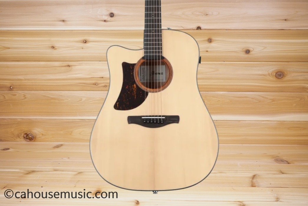 Ibanez AAD170LCE-LGS Advanced Acoustic Left-Handed Dreadnought Acoustic-Electric Guitar Natural Low Gloss