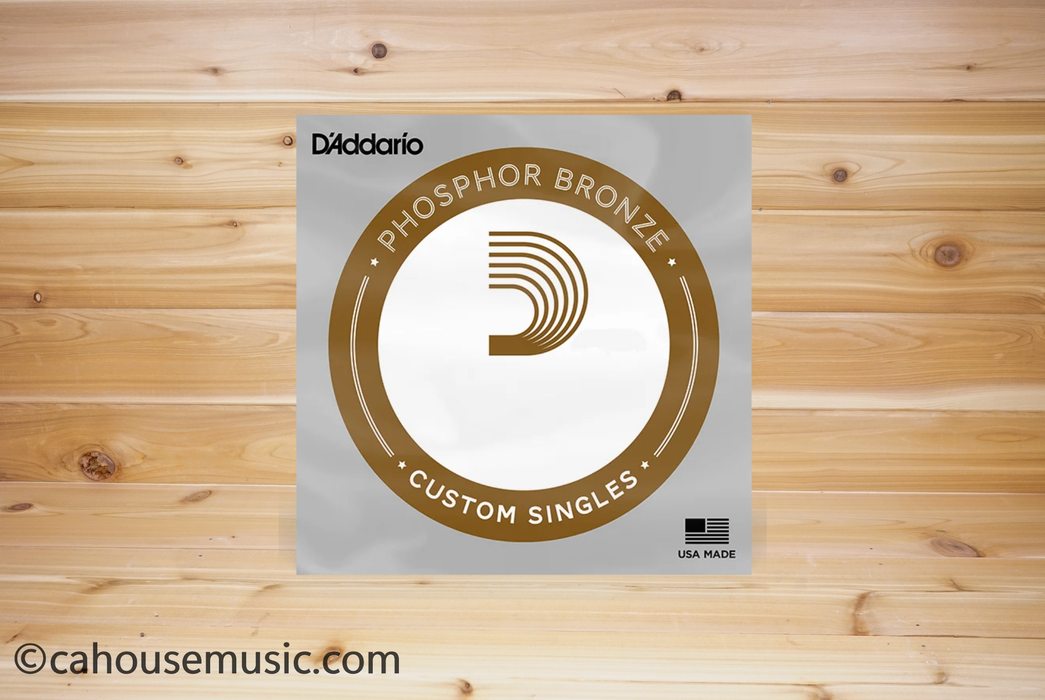 D'Addario PB036 Phosphor Bronze Wound Acoustic Guitar Single String