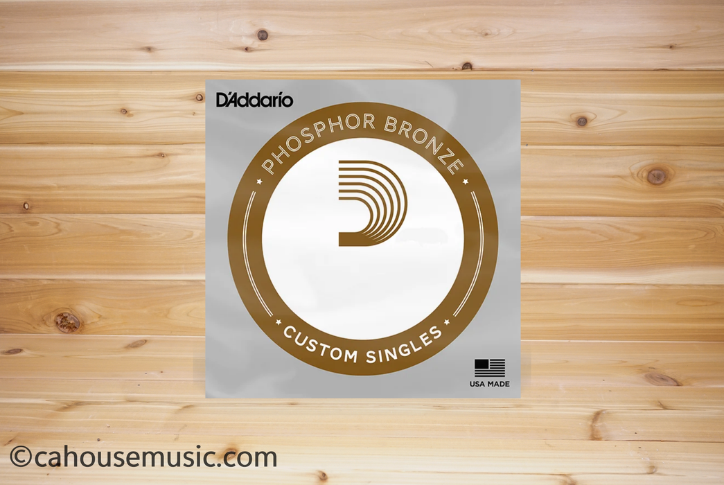 D'Addario PB054 Phosphor Bronze Wound Acoustic Guitar Single String