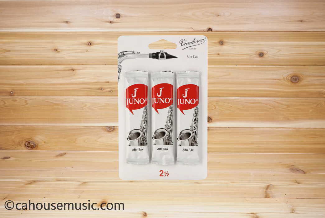 Vandoren JUNO JSR6125/3 Alto Saxophone Reeds - Strength 2.5 (3-Pack)