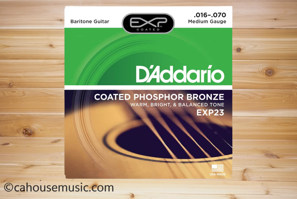 D'Addario EXP23 Coated Phosphor Bronze Acoustic Baritone Guitar Strings