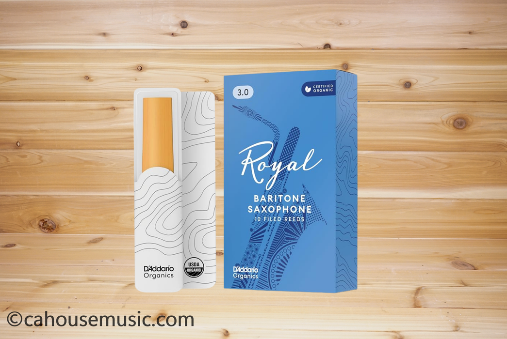 Rico Royal by D'Addario Baritone Saxophone Reeds Strength 3.0, Box of 10