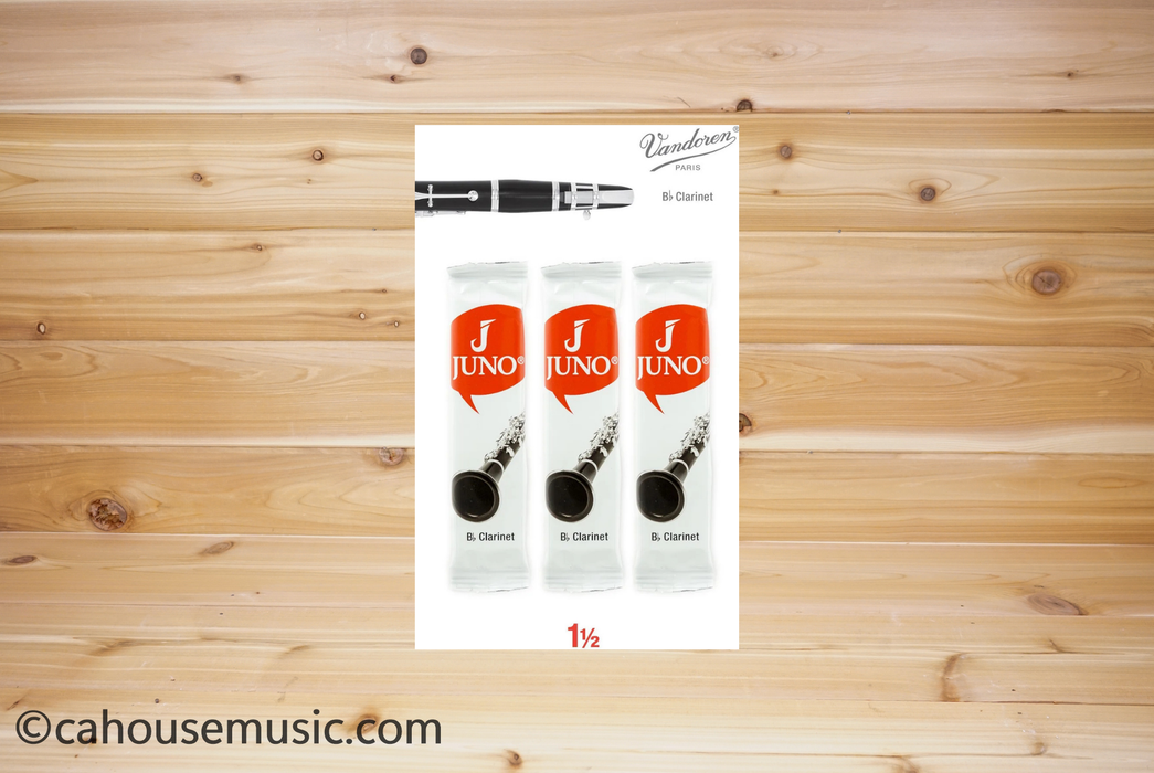 Vandoren JUNO JCR0115/3 Bb Clarinet Reeds Strength 1.5 - 3-Pack