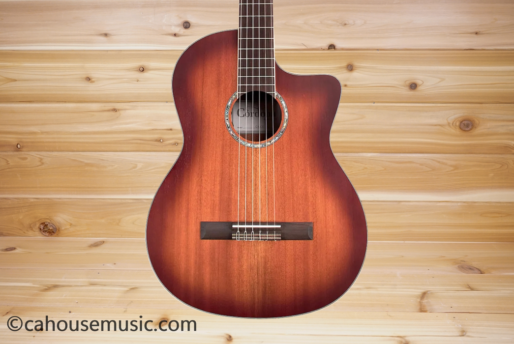 Cordoba C4-CE Classical-Electric Guitar Edge Burst