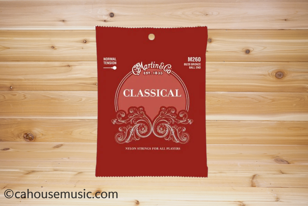 Martin M260 Classical Nylon Guitar Strings 80/20 Bronze Ball End