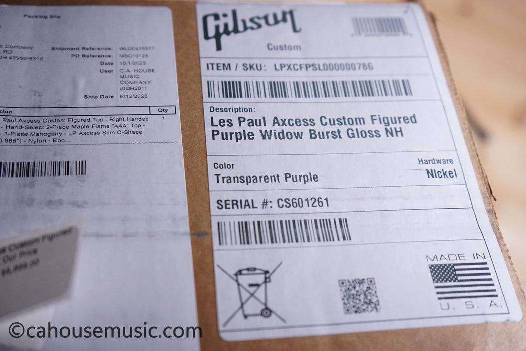 Gibson Custom Shop Les Paul Axcess Custom Figured - Purple Widow - Dealer Select - 1 of 2