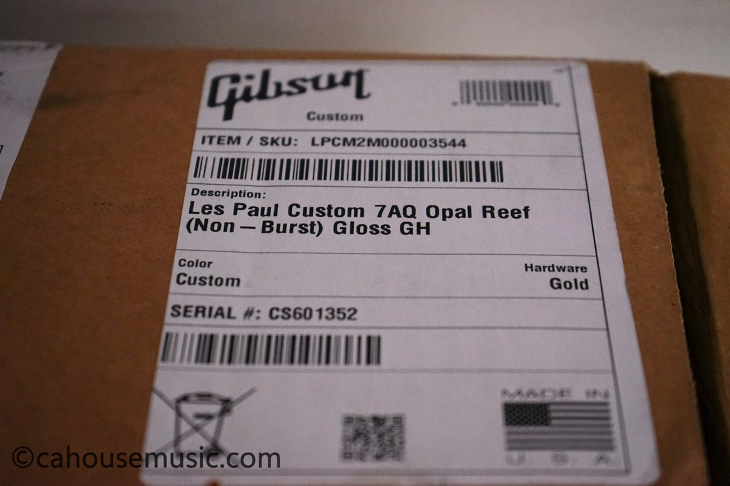 Gibson Custom Shop Les Paul Custom Figured 7A Quilt Top - Opal Reef - 1 of 1