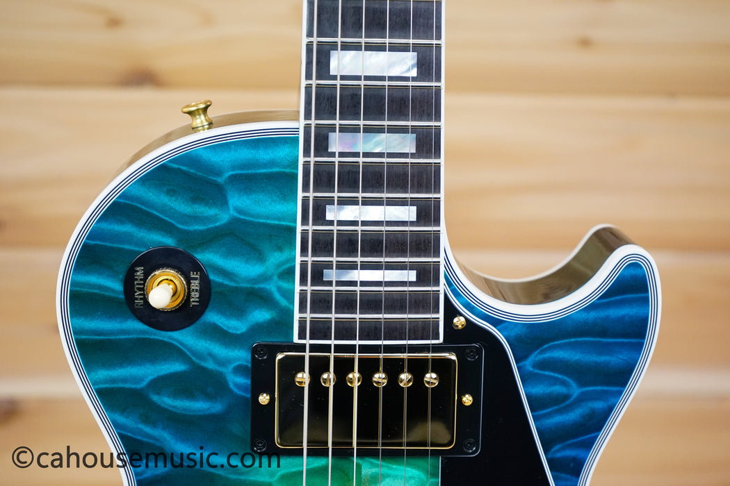 Gibson Custom Shop Les Paul Custom Figured 7A Quilt Top - Opal Reef - 1 of 1