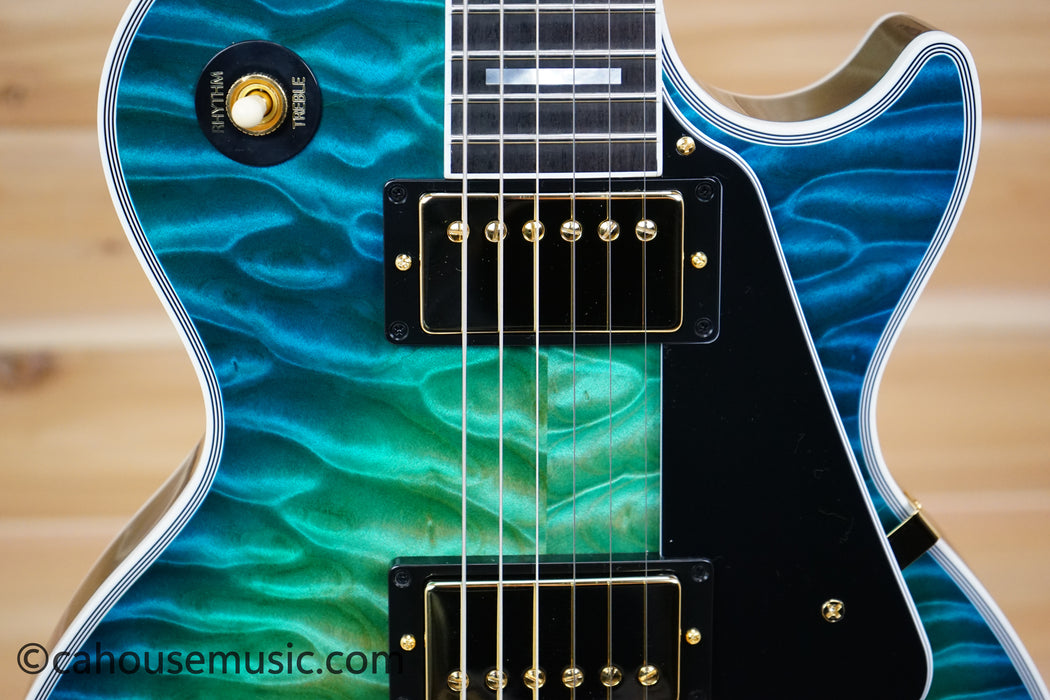 Gibson Custom Shop Les Paul Custom Figured 7A Quilt Top - Opal Reef - 1 of 1