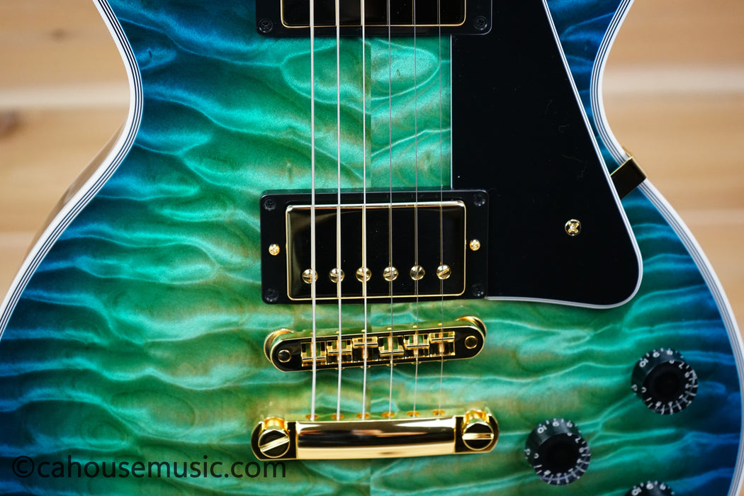 Gibson Custom Shop Les Paul Custom Figured 7A Quilt Top - Opal Reef - 1 of 1