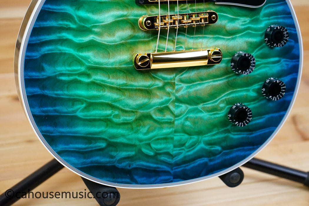 Gibson Custom Shop Les Paul Custom Figured 7A Quilt Top - Opal Reef - 1 of 1