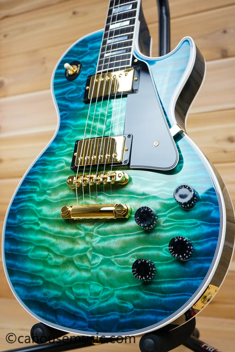 Gibson Custom Shop Les Paul Custom Figured 7A Quilt Top - Opal Reef - 1 of 1