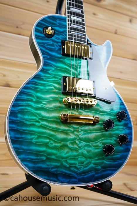 Gibson Custom Shop Les Paul Custom Figured 7A Quilt Top - Opal Reef - 1 of 1