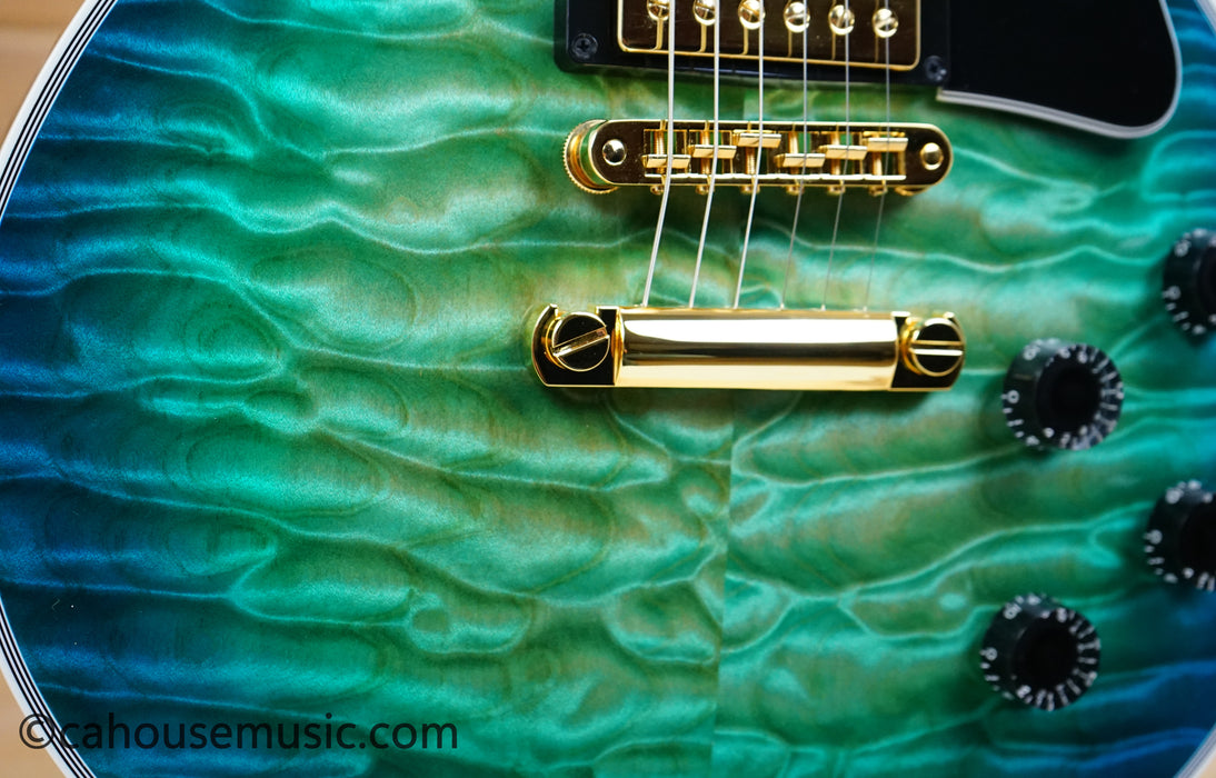 Gibson Custom Shop Les Paul Custom Figured 7A Quilt Top - Opal Reef - 1 of 1