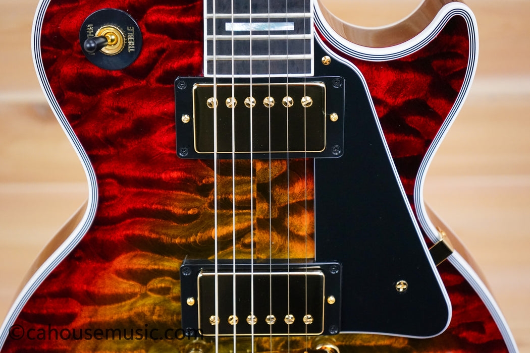 Gibson Custom Shop Les Paul Custom Figured 7A Quilt Top - Bengal Burst - 1 of 1