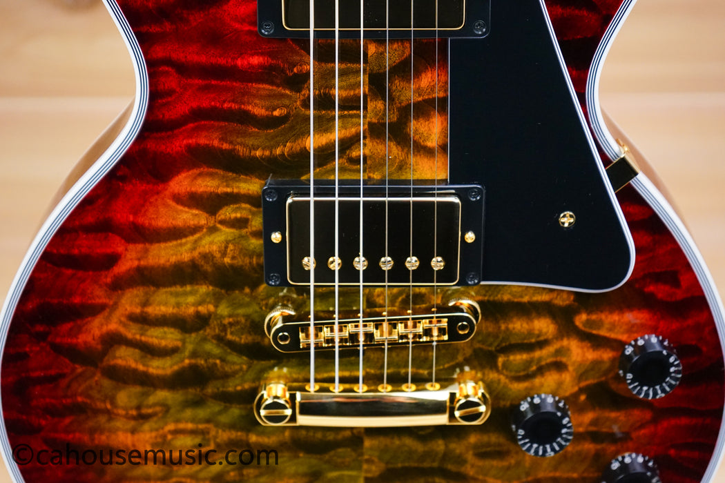 Gibson Custom Shop Les Paul Custom Figured 7A Quilt Top - Bengal Burst - 1 of 1