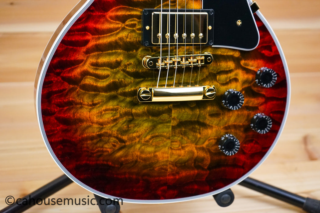 Gibson Custom Shop Les Paul Custom Figured 7A Quilt Top - Bengal Burst - 1 of 1