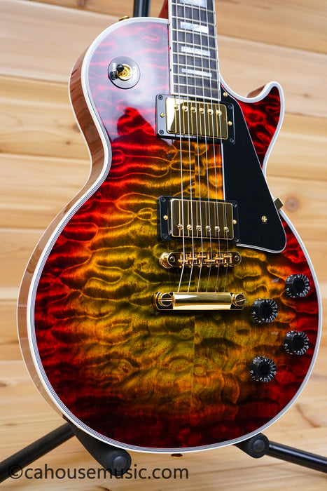 Gibson Custom Shop Les Paul Custom Figured 7A Quilt Top - Bengal Burst - 1 of 1