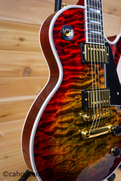 Gibson Custom Shop Les Paul Custom Figured 7A Quilt Top - Bengal Burst - 1 of 1
