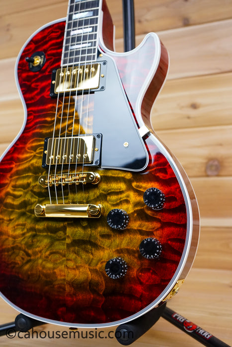 Gibson Custom Shop Les Paul Custom Figured 7A Quilt Top - Bengal Burst - 1 of 1
