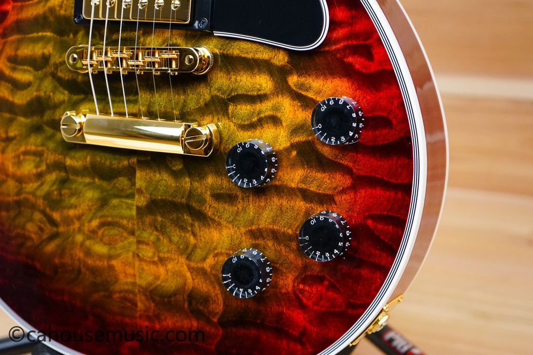 Gibson Custom Shop Les Paul Custom Figured 7A Quilt Top - Bengal Burst - 1 of 1
