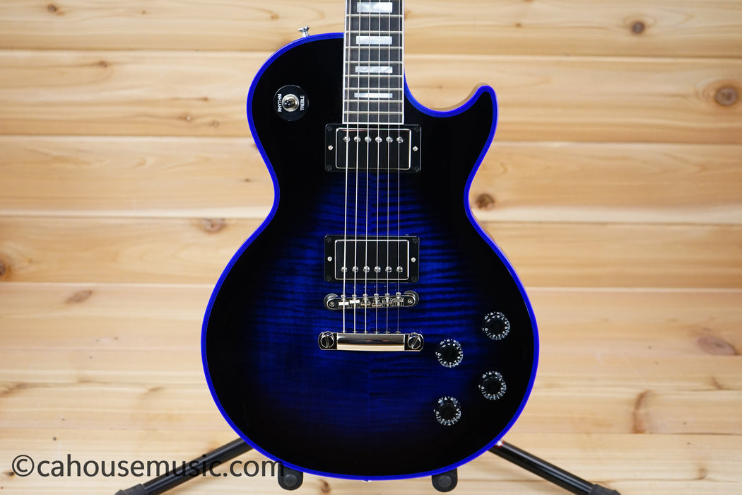 Gibson M2M Les Paul Axcess Custom Figured Top Les Paul Electric Guitar Blue Widow
