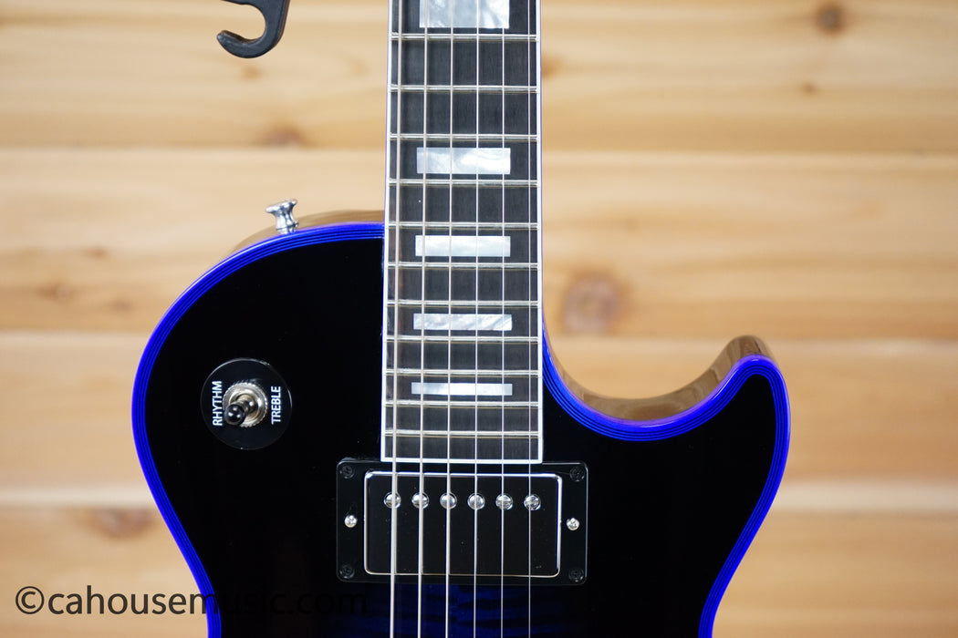 Gibson M2M Les Paul Axcess Custom Figured Top Les Paul Electric Guitar Blue Widow