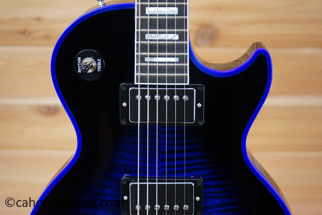 Gibson M2M Les Paul Axcess Custom Figured Top Les Paul Electric Guitar Blue Widow