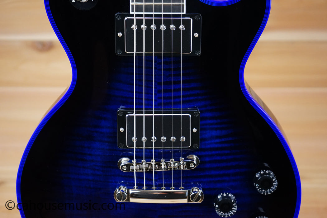 Gibson M2M Les Paul Axcess Custom Figured Top Les Paul Electric Guitar Blue Widow
