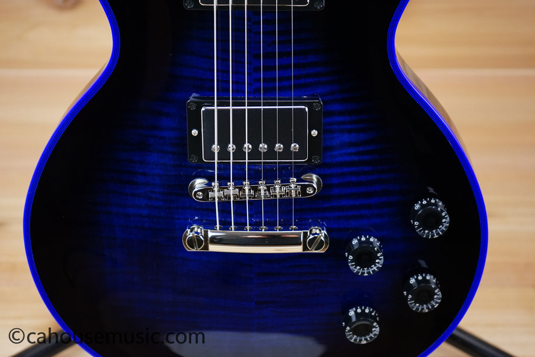 Gibson M2M Les Paul Axcess Custom Figured Top Les Paul Electric Guitar Blue Widow