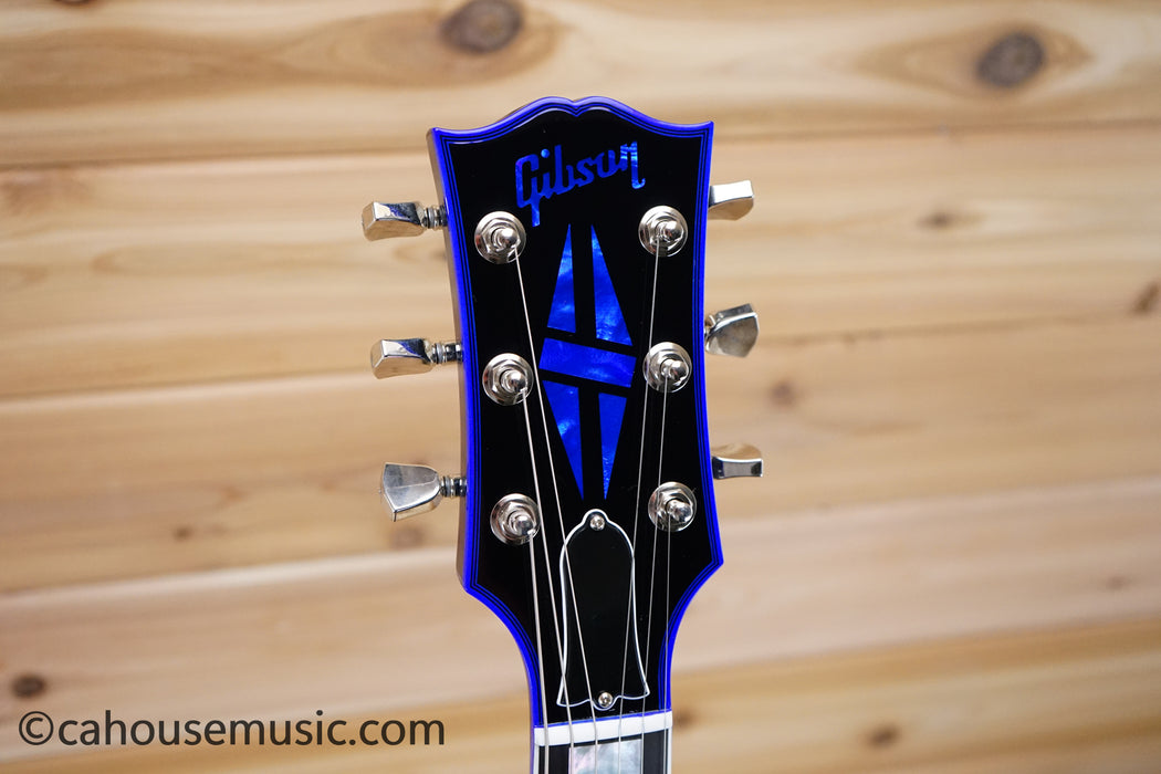 Gibson M2M Les Paul Axcess Custom Figured Top Les Paul Electric Guitar Blue Widow