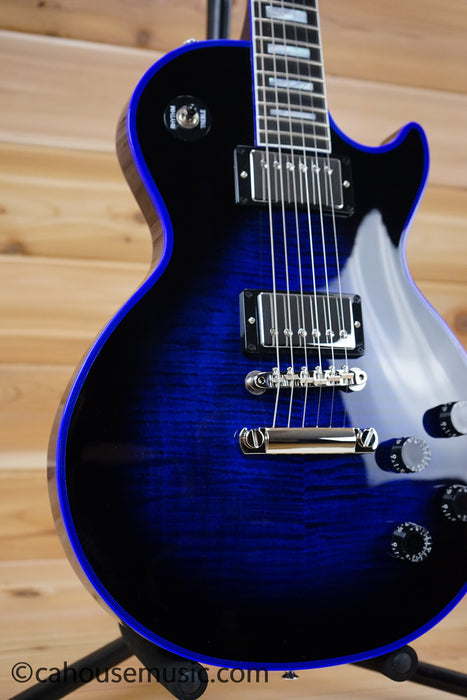 Gibson M2M Les Paul Axcess Custom Figured Top Les Paul Electric Guitar Blue Widow