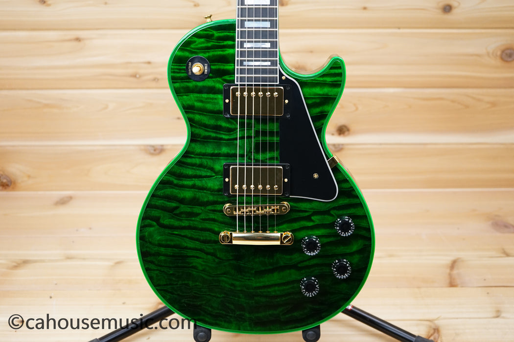 Gibson Custom Shop Les Paul Custom Figured 7A Quilt Top - Green Widow - The Hulk