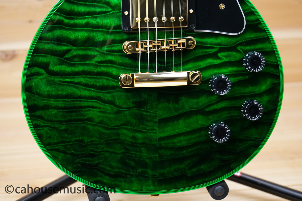 Gibson Custom Shop Les Paul Custom Figured 7A Quilt Top - Green Widow - The Hulk