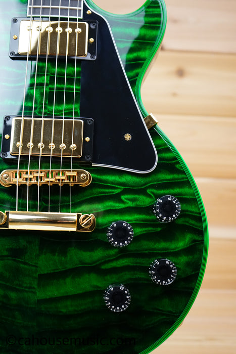 Gibson Custom Shop Les Paul Custom Figured 7A Quilt Top - Green Widow - The Hulk
