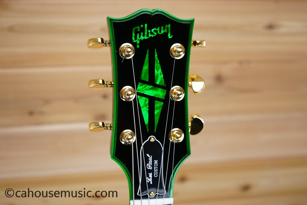 Gibson Custom Shop Les Paul Custom Figured 7A Quilt Top - Green Widow - The Hulk