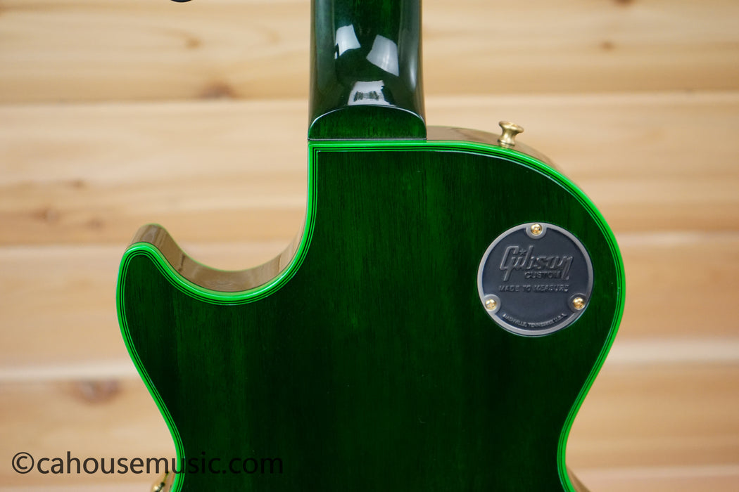 Gibson Custom Shop Les Paul Custom Figured 7A Quilt Top - Green Widow - The Hulk