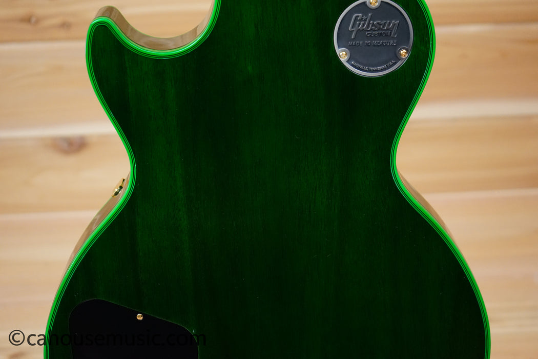 Gibson Custom Shop Les Paul Custom Figured 7A Quilt Top - Green Widow - The Hulk
